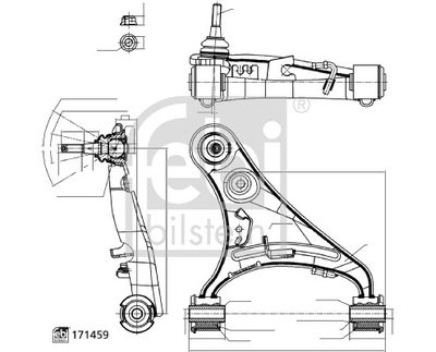 Control/Trailing Arm, wheel suspension FEBI BILSTEIN 185763