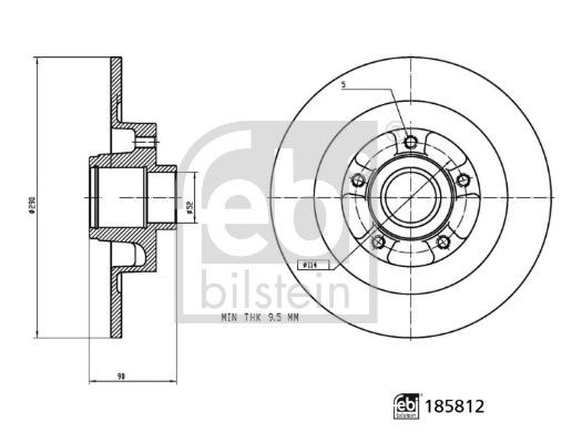 FEBI BILSTEIN 185812 Brake Disc