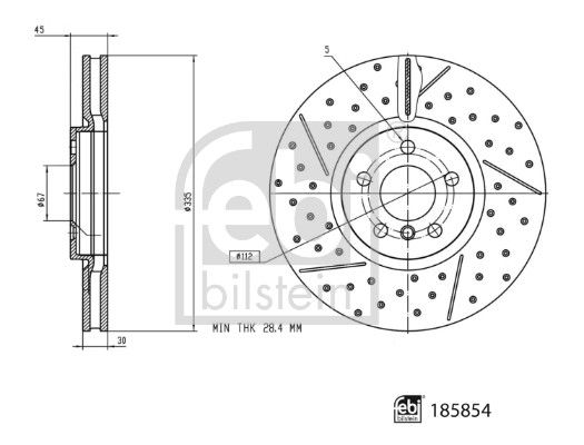FEBI BILSTEIN 185854 Brake Disc