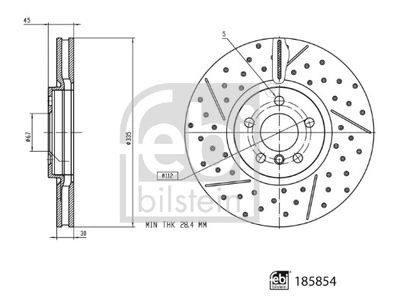 Brake Disc FEBI BILSTEIN 185854