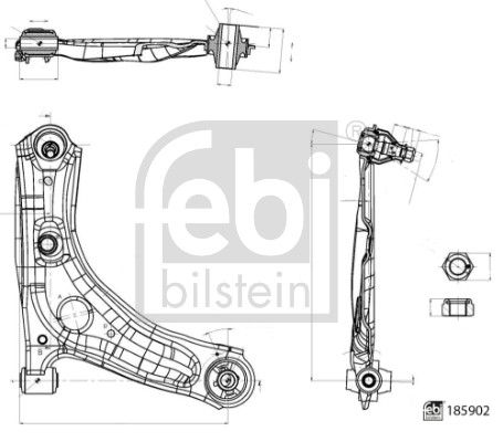FEBI BILSTEIN 185902 Control/Trailing Arm, wheel suspension