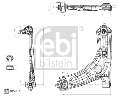 FEBI BILSTEIN 185903 Control/Trailing Arm, wheel suspension