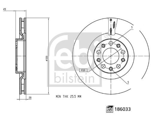 FEBI BILSTEIN 186033 Brake Disc