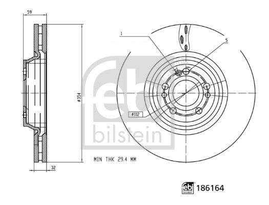 FEBI BILSTEIN 186164 Brake Disc