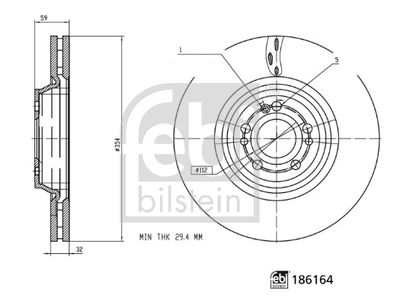 Brake Disc FEBI BILSTEIN 186164