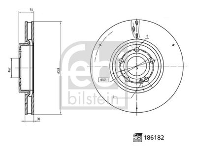 Brake Disc FEBI BILSTEIN 186182