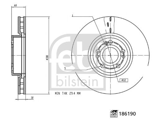 FEBI BILSTEIN 186190 Brake Disc