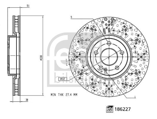 FEBI BILSTEIN 186227 Brake Disc