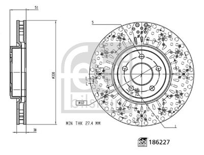 Brake Disc FEBI BILSTEIN 186227