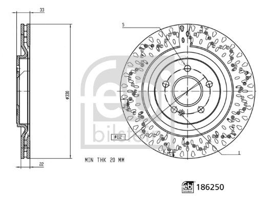 FEBI BILSTEIN 186250 Brake Disc