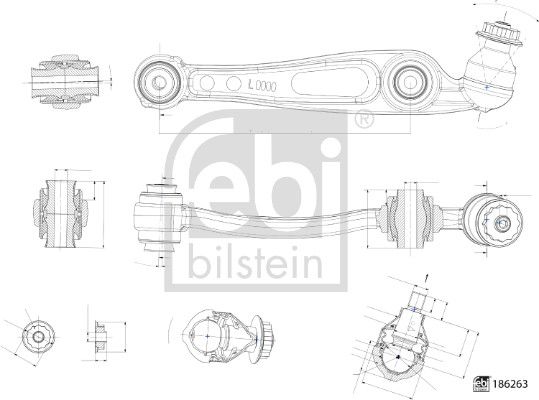 FEBI BILSTEIN 186263 Control/Trailing Arm, wheel suspension