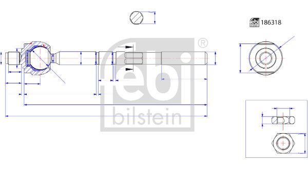 FEBI BILSTEIN 186318 Inner Tie Rod