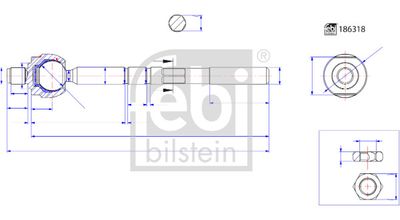 Inner Tie Rod FEBI BILSTEIN 186318