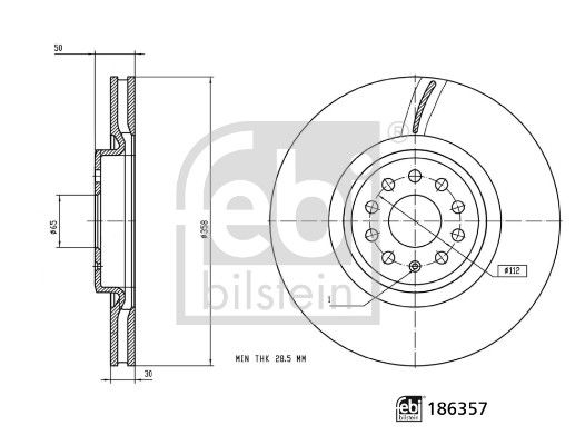 FEBI BILSTEIN 186357 Brake Disc