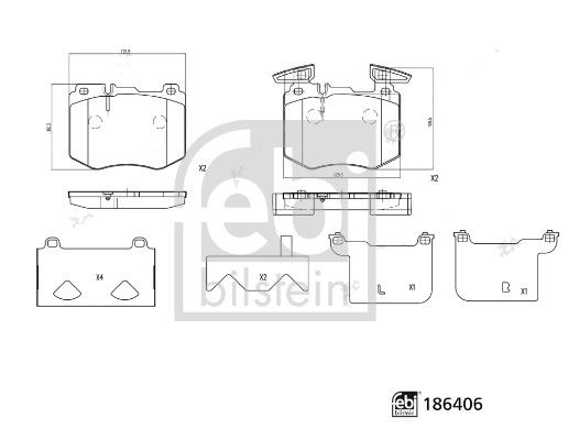 FEBI BILSTEIN 186406 Brake Pad Set, disc brake