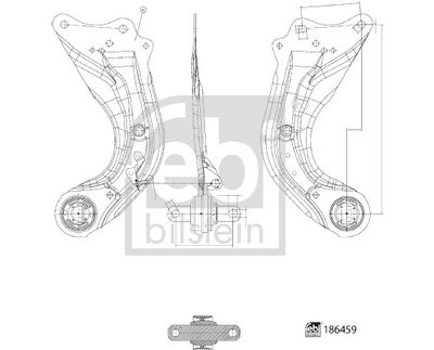 Control/Trailing Arm, wheel suspension FEBI BILSTEIN 186459