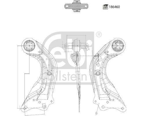 FEBI BILSTEIN 186460 Control/Trailing Arm, wheel suspension