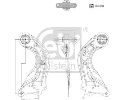 Control/Trailing Arm, wheel suspension FEBI BILSTEIN 186460