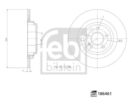 FEBI BILSTEIN 186461 Brake Disc