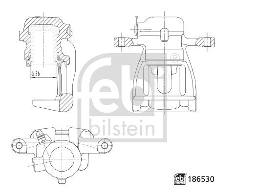 FEBI BILSTEIN 186530 Brake Caliper