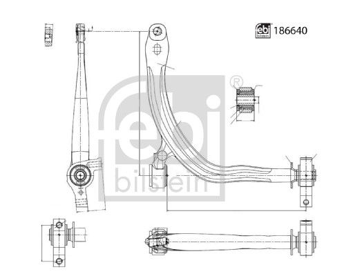 FEBI BILSTEIN 186640 Control/Trailing Arm, wheel suspension