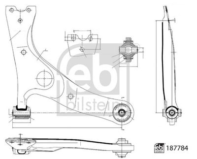 Control/Trailing Arm, wheel suspension FEBI BILSTEIN 187784