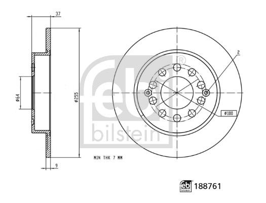 FEBI BILSTEIN 188761 Brake Disc