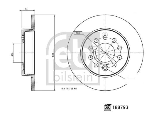 FEBI BILSTEIN 188793 Brake Disc
