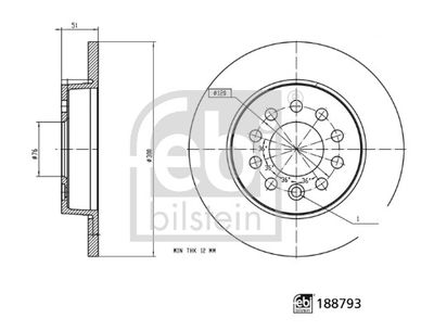 Brake Disc FEBI BILSTEIN 188793