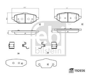 Brake Pad Set, disc brake FEBI BILSTEIN 192656