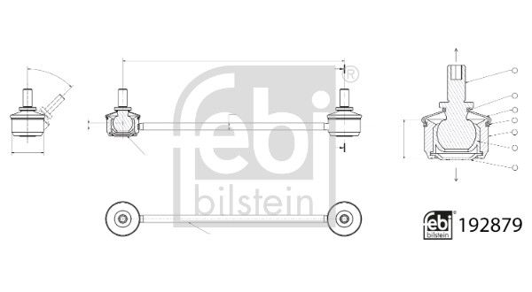 FEBI BILSTEIN 192879 Link/Coupling Rod, stabiliser bar