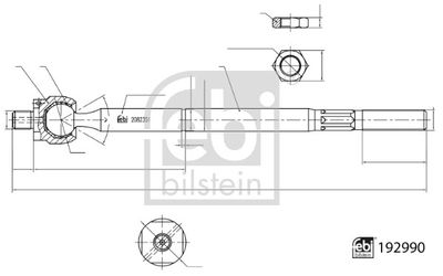 Inner Tie Rod FEBI BILSTEIN 192990