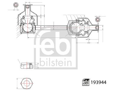 Link/Coupling Rod, stabiliser bar FEBI BILSTEIN 193944