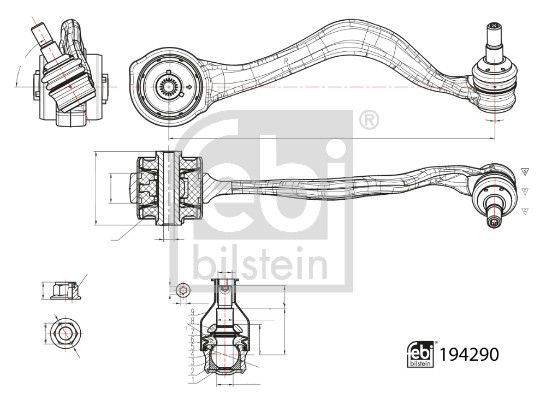 FEBI BILSTEIN 194290 Control/Trailing Arm, wheel suspension