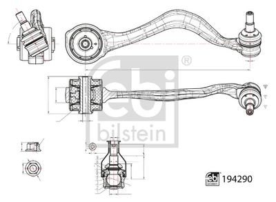 Control/Trailing Arm, wheel suspension FEBI BILSTEIN 194290