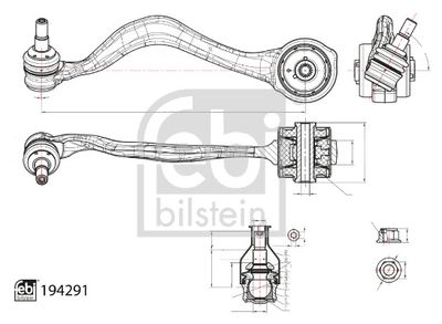 Control/Trailing Arm, wheel suspension FEBI BILSTEIN 194291