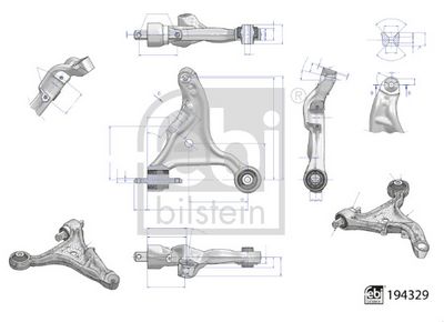 Control/Trailing Arm, wheel suspension FEBI BILSTEIN 194329