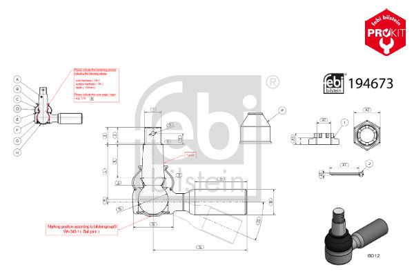 FEBI BILSTEIN 194673 Tie Rod End