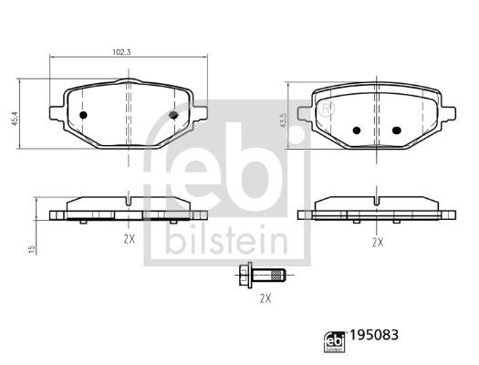 FEBI BILSTEIN 195083 Brake Pad Set, disc brake