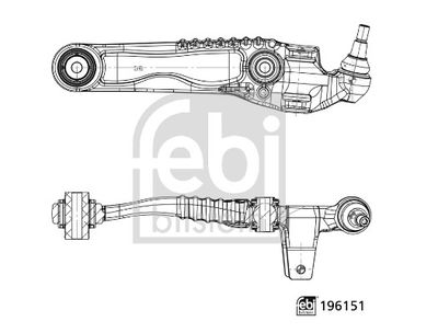 Control/Trailing Arm, wheel suspension FEBI BILSTEIN 196151