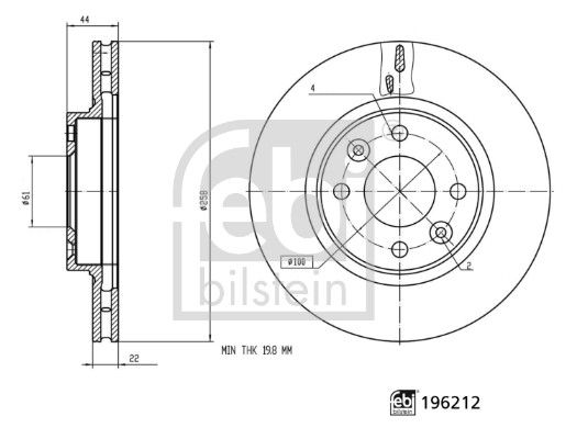 FEBI BILSTEIN 196212 Brake Disc