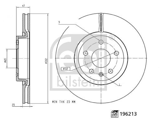 FEBI BILSTEIN 196213 Brake Disc