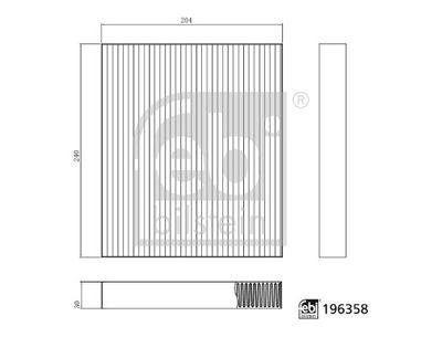 Filter, cabin air FEBI BILSTEIN 196358