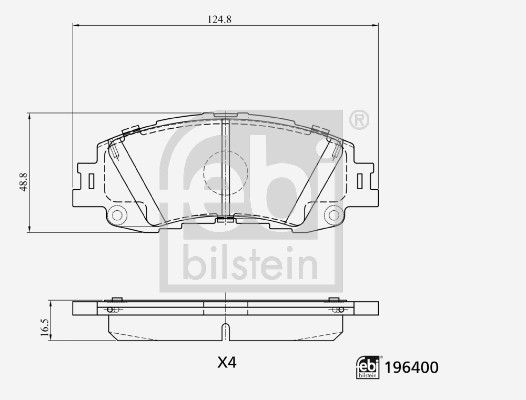 FEBI BILSTEIN 196400 Brake Pad Set, disc brake