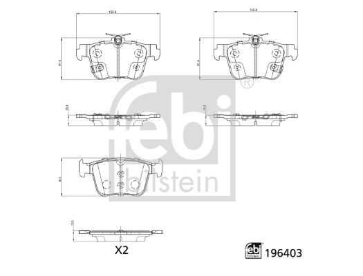 FEBI BILSTEIN 196403 Brake Pad Set, disc brake