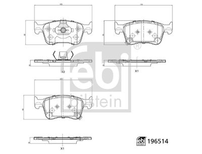 Brake Pad Set, disc brake FEBI BILSTEIN 196514