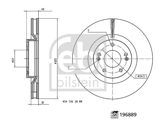 FEBI BILSTEIN 196889 Brake Disc