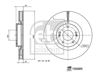 Brake Disc FEBI BILSTEIN 196889