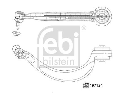 Control/Trailing Arm, wheel suspension FEBI BILSTEIN 197134