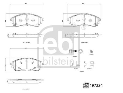 Brake Pad Set, disc brake FEBI BILSTEIN 197224